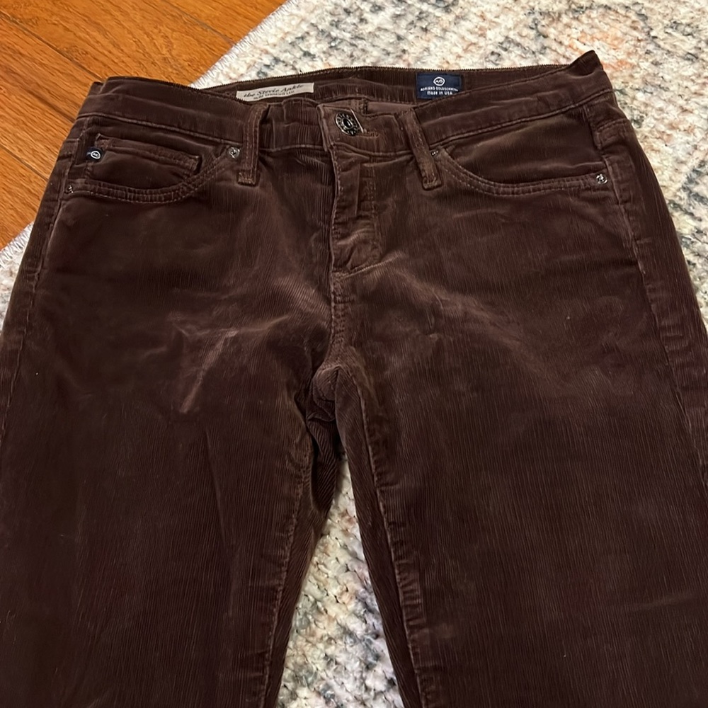 Corduroy Brown Straight Leg Pants - Picture 2 of 3